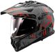 LS2 MX702 Pioneer II Crazy Zwart Rood Adventure Helm - Maat S