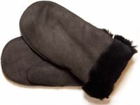 Bernardino Mokka Mokka Lammy wanten suede voor volwassenen - Handschoenen schapenwol 6 (M - 15 cm)