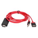 Heayzoki HDMI-kabel, mobiele telefoon naar tv 1080P Universele HDMI HDTV voor AV-adapterkabel voor mobiele telefoon-tablet, voor het afspelen van video/audio/muziek