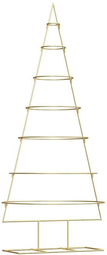 vidaXL Metalen Kerstboom met Standaard Goud 180 cm Poedercoated Staal