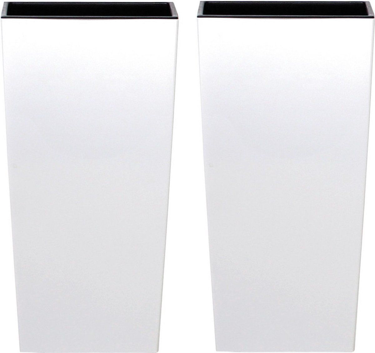 Prosperplast Urbi - Bloempot - 32x32x61cm - Wit - 4 Stuks