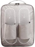 Allecto Premium Schoenenopbergvakken Organiser voor Sneakers en Reizen - Grijze Schoenentas met Venster voor Thuis - Accessoires Organizer voor Schoenen - Unisex Grijs