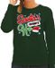 Bellatio Decorations Foute Kersttrui - sweater - Santa his favorite Ho - groen - voor dames - kerstkleding / kerst outfit XL