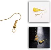 ECO-FUSED Oorhaakjes Goudkleurig – 200 Stuks – 18mm – Nikkelvrij & Hypoallergeen – Met Spoel en Bal – Ideaal voor DIY Sieraden & Oorbellen Maken