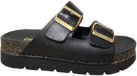 Rohde 6330 90 Slippers Zwart Leer Dames