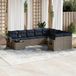 Maison Exclusive - Salon de jardin 10 pièces avec coussins, gris, polyrotin