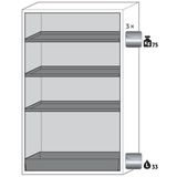 Asecos Armoire ignifuge 90 minutes s-classic90 porte-porte - bac de rétention