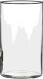 Mica Decorations Vaas - cilinder - helder - glas - D12 x H20 cm - transparant