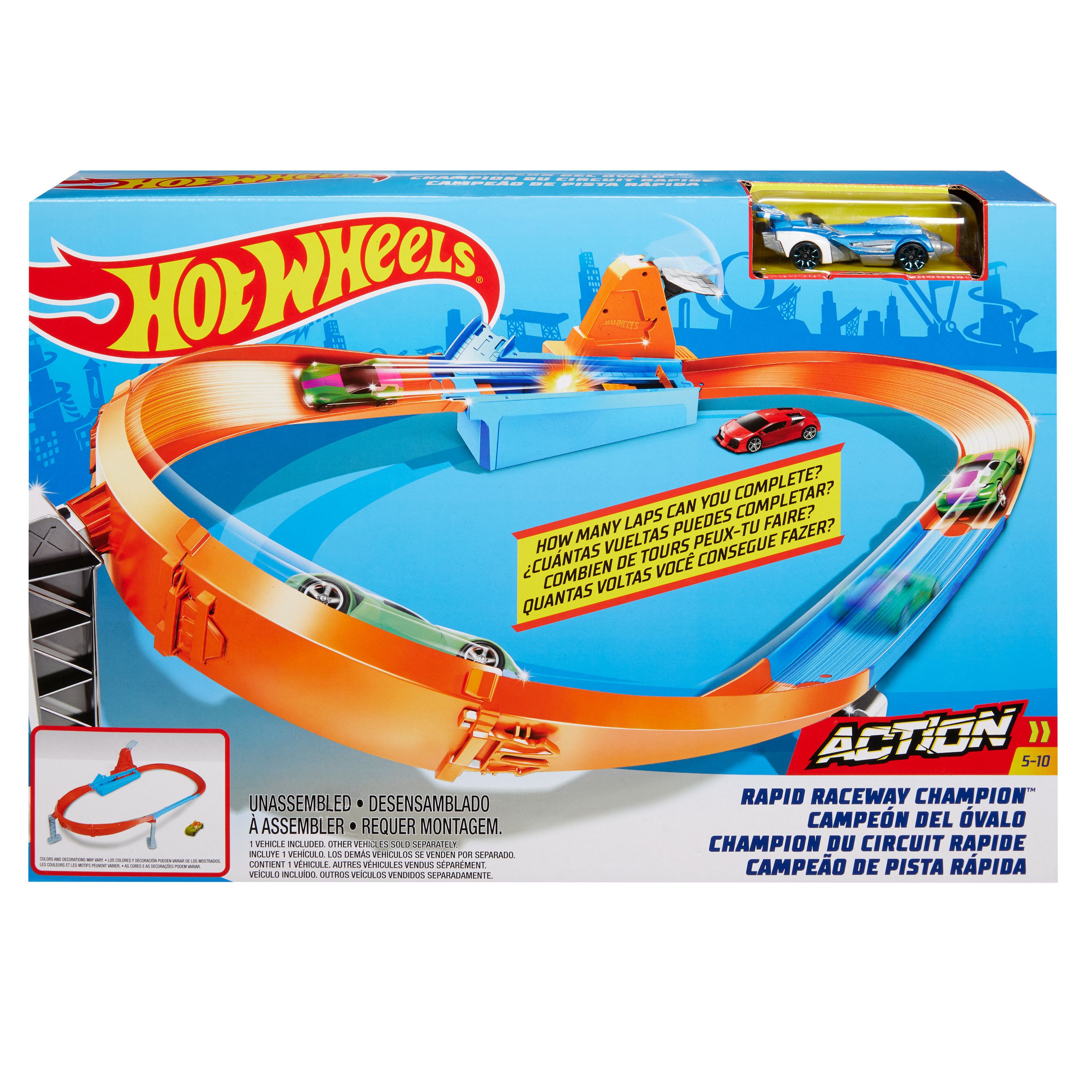 Hot Wheels Action Rapid Raceway Champion Speelset - GJM75