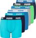 Puma Jongens Boxershorts 6 Pack Maat 170/176 Blauw/Groen Effen Katoen/Elastaan
