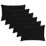 vidaXL - Kussensloop - 6 stuks - Zwart - 30 x 50 cm
