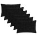 vidaXL - Kussensloop - 6 stuks - Zwart - 30 x 50 cm