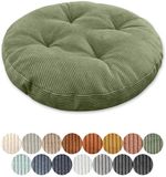 Unyqoos Coussin rond en velours côtelé