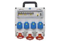 as – Schwabe wandverdeler klaar voor aansluiting - uitgang 4x Schuko, 1 x CEE (400 V/16 A/5-polig), 2 x CEE (400 V/32 A/5-polig) - bouwstroomverdeler vaste aansluiting NYM-J tot 5 x 10 - verdeelkast -