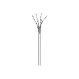 Goobay 96094 netwerkkabel CAT 6 A installatiekabel 100 m CAT 6A kabel S/FTP patchkabel halogeenvrij ethernetkabel zonder stekker grijs LAN-kabel 100 meter