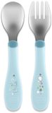 Chicco Roestvrijstalen peuterbestek set Blauw