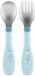 Chicco Roestvrijstalen peuterbestek set Blauw