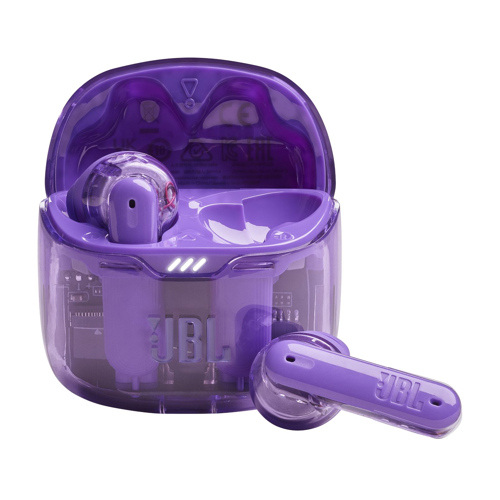 JBL Tune Flex Ghost Edition - True Wireless Noise Cancelling In-ear Headset - Purple/Translucent