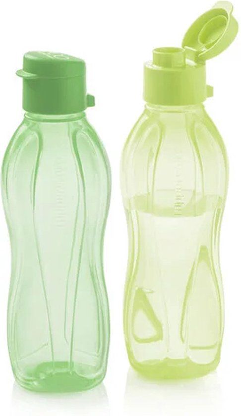 Tupperware Eco Flessen - Groen - 2 x 500ml - Kunststof