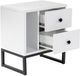 Merkloos Asir - Nachttisch - 45,2 x 29,5 x 50 cm - Wit & Zwart
