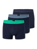 Schiesser 3PACK Shorts Trunk - 95/5 Multipacks - Onderbroek Heren - Donkerblauw - Effen - 95% Katoen, 5% Elastaan - Maat XL