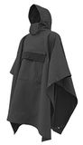 Hazard 4 Poncho Villa Technical Soft-Shell poncho, zwart, eenheidsmaat, poncho