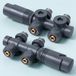 S'Afielina Lot De 2 Robinets Thermostatiques Radiateur Multibloc Anthracite G1/2 Pour Tubes 15/16 Mm