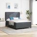 Maison Exclusive - Lit boxspring avec tête de lit gris foncé 200 x 160 cm, velours