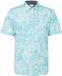 s.Oliver Chemise Manches Longues Coton Élasthanne Coupe Droite Turquoise Fleurie Poche Poitrine Boutons Casual Homme M