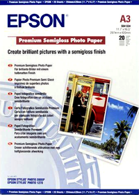 Epson Premium Semigloss Photo Paper, DIN A3, 251g/m², 20 Vel