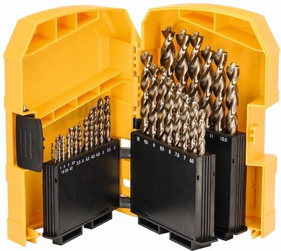 DeWalt DT4957 29 delige HSS-Co metaalboren set in cassette