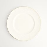 Tokyo Design Studio Nippon White Gold Rim Bord - Lines - Wit/Goud - 23 cm