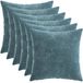 vidaXL Kussensloop 6 st Heerlen Blauw 40 x 40 cm Chenille Stof