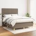 Maison Exclusive - Lit boxspring avec matelas, couleur taupe, 140x190 cm, rembourré
