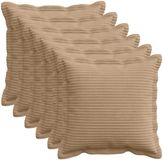 vidaXL Kussensloop - 6 stuks - Bruin - 30 x 30 cm - Katoensatijn