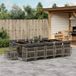 Maison Exclusive - Ensemble de jardin extérieur, 15 pièces, avec coussins, gris, en polyrotin tressé