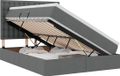 vidaXL LED opbergbed met matras Donkergrijs 140 x 200 cm Stof