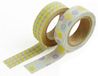 Dailylike Set met 2 Masking Tape Washi Summer Rain Designs gesorteerd, 15 mm x 10 m.