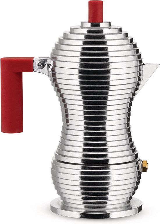 Alessi Pulcina Percolator - 3 kops - Rood - Inductie