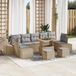 Maison Exclusive - Ensemble de jardin 10 pièces, polyrotin beige