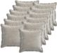 vidaXL Housse de coussin 12 pcs bois gris clair 50 x 50 cm tissu chenille