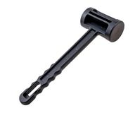 Happy People Camping rubberen hamer ca. 32 cm met houten handvat en haringtrekker, 78300