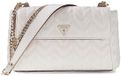 GUESS Stacey Convertible Xbody Flap Cream White crème Umhängetasche