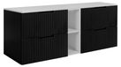 3E 3xE living.com 3xE living Badkamerkast, zwart/wit, 140 (2 x 60 + 20) x 58,6 x 46 cm