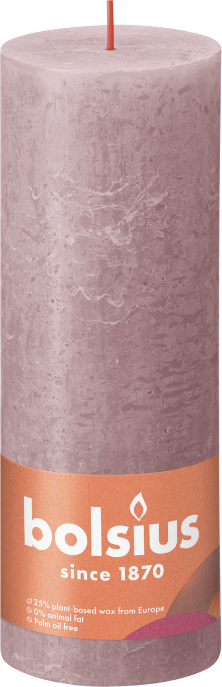 Bolsius Rustiek stompkaars 190/68 Ash Rose