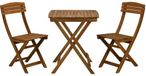 Casaria Tuinset – 1 Tafel 2 Stoelen Acaciahout Inklapbaar – Bruin