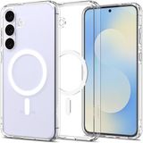 Spigen Ultra Hybrid MagFit - Hoesje Geschikt voor Samsung Galaxy S25 FE - Compatibel met MagSafe / Qi2 - Back Cover Transparant Wit