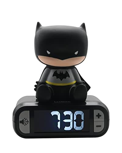 Lexibook - Batman digitale wekker voor kinderen met nachtlampje Snooze, kinderklok, lichtgevende Batman, Schwarz - RL800BAT