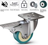 Roulettes pivotantes 4 50mm + vis | Roulettes industrielles 200KG