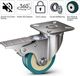 Roulettes pivotantes 4 50mm + vis | Roulettes industrielles 200KG